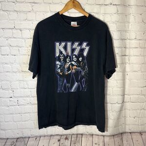 Vintage 2005 KISS Graphic Band T-Shirt Black Tennessee River Tag Size XL